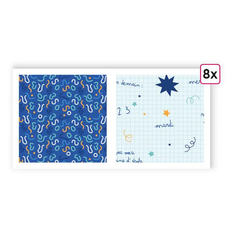 Designpapier 'Photos de classe' (8 Stk.)