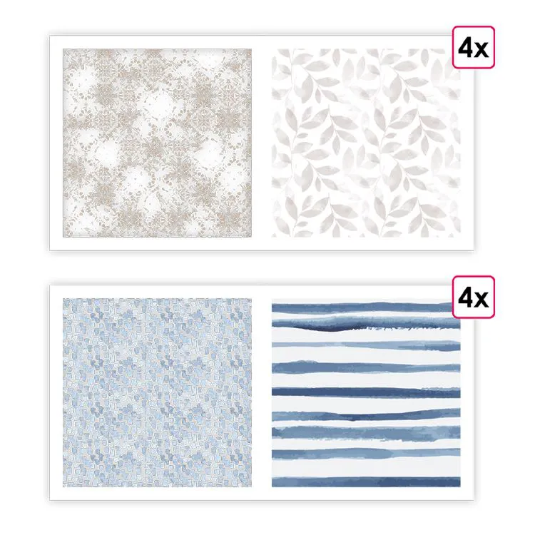Designpapier A4 'Ganz sanft' (8 Stk.)