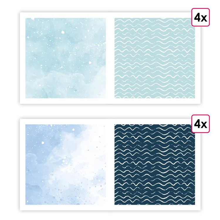 Designpapier A4 'Ruheoase' (8 Stk.)