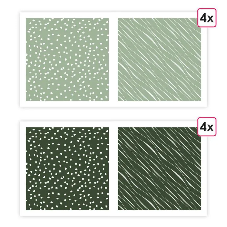 "Designpapier 'Essentiell Graugr&uuml;n/Tannengr&uuml;n'	"