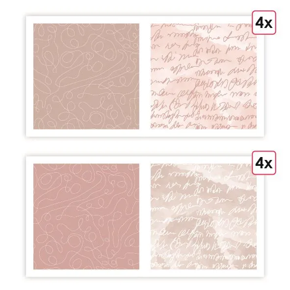 Papiers imprim&eacute;s 'Po&eacute;sie lyrique' (8f)