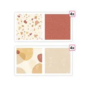 Papiers imprimés 'Granite' (8f)