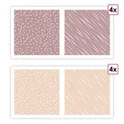 Designpapier 'Indische Rose & Muskatnuss' (8 Stk.)