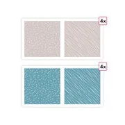 Papiers imprimés Essentiel 'Galet - Teal' (8f)