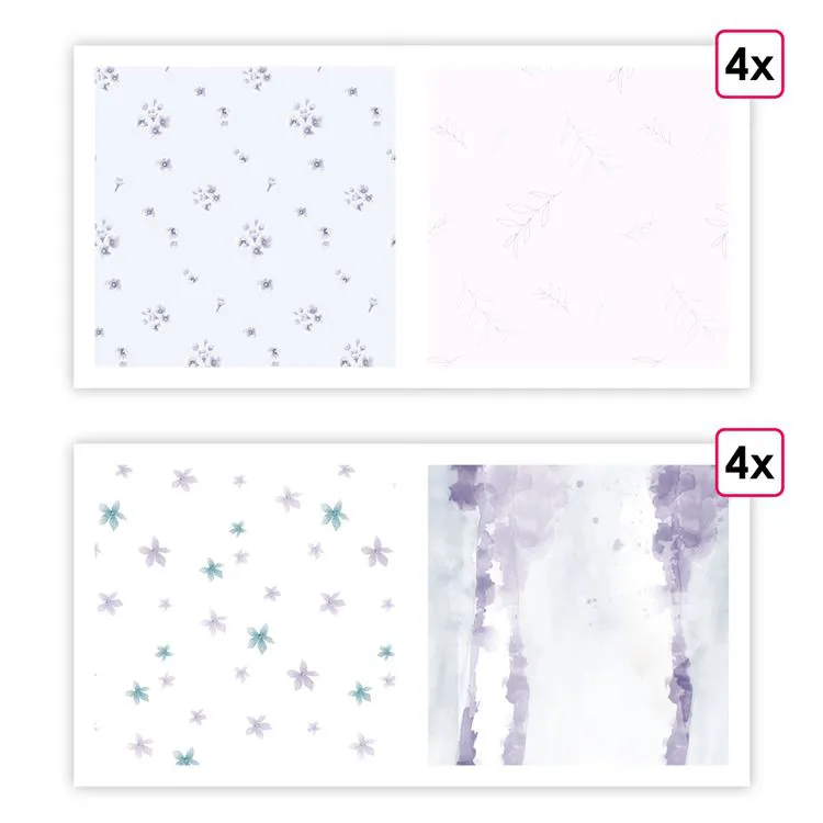 Papier imprim&eacute;s 'Graines fleuries' (8f) 