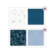 Papiers imprimés 'Musical' (Silver foil) (8f)