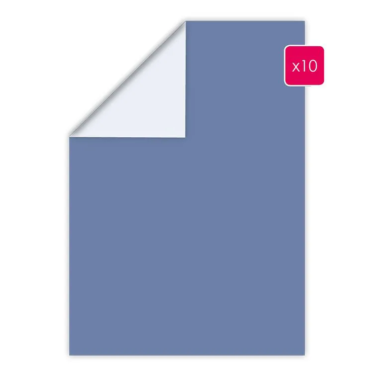 Papier A4 duo 10p 'Bleu jeans'