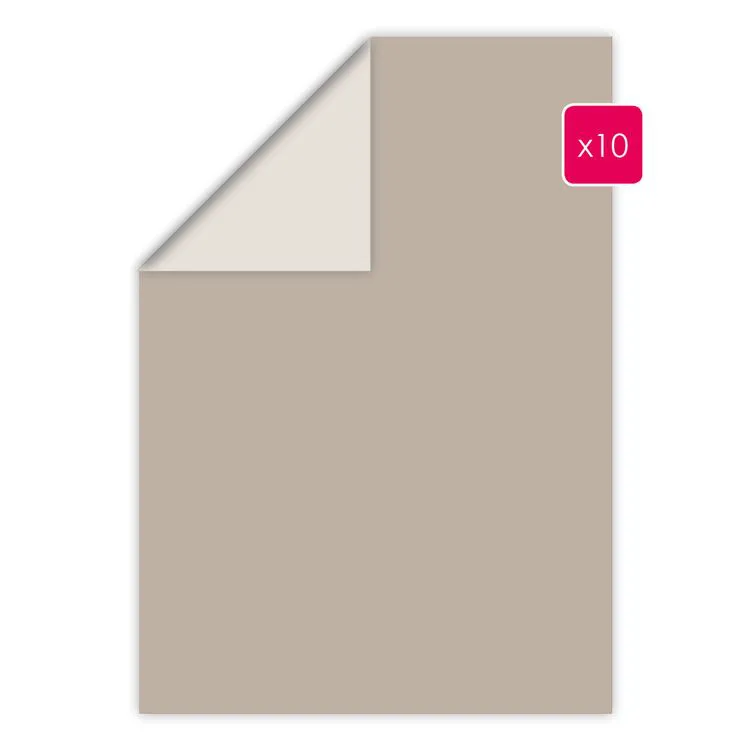 Papier A4 duo 10p 'Loft - Galet' 