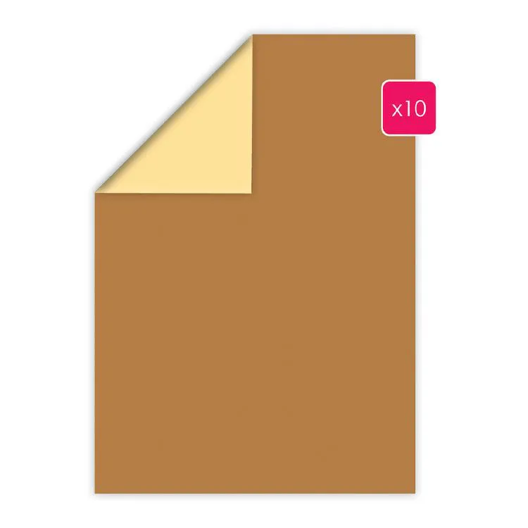 Papier A4 duo 10p 'Caramel-Vanille'   