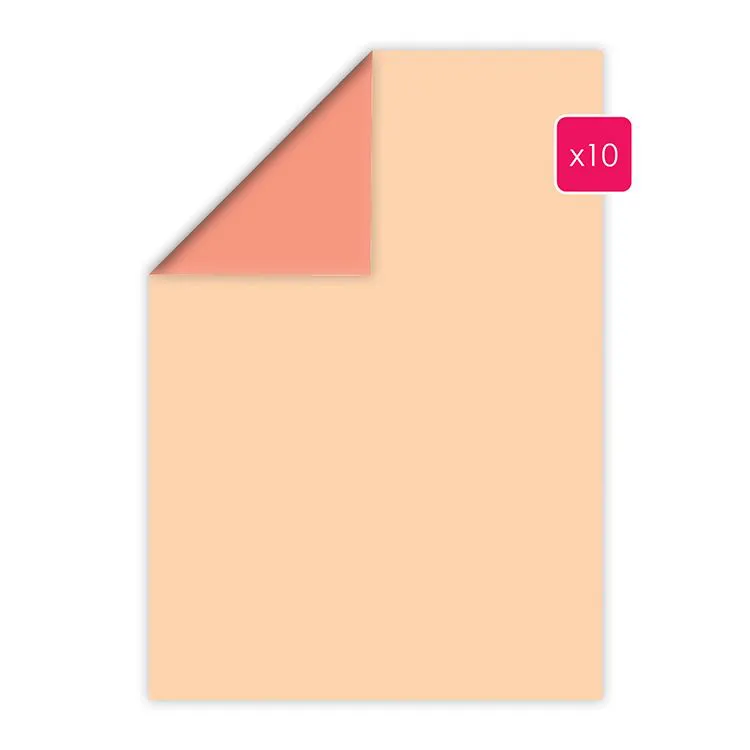 Papier A4 duo 10p 'Pêche-Pamplemousse'   