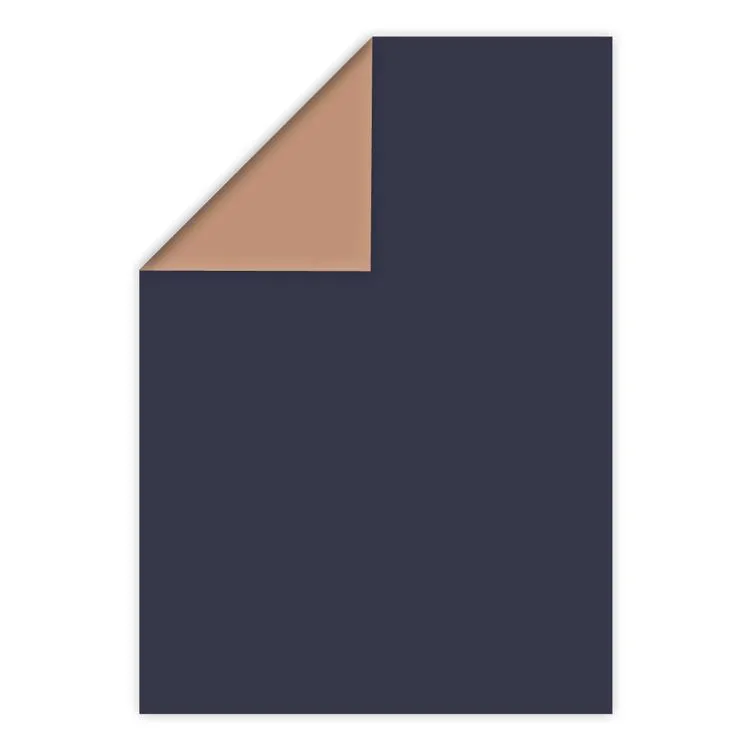 Papier A4 duo 10p 'Cannelle-Bleu impérial' 