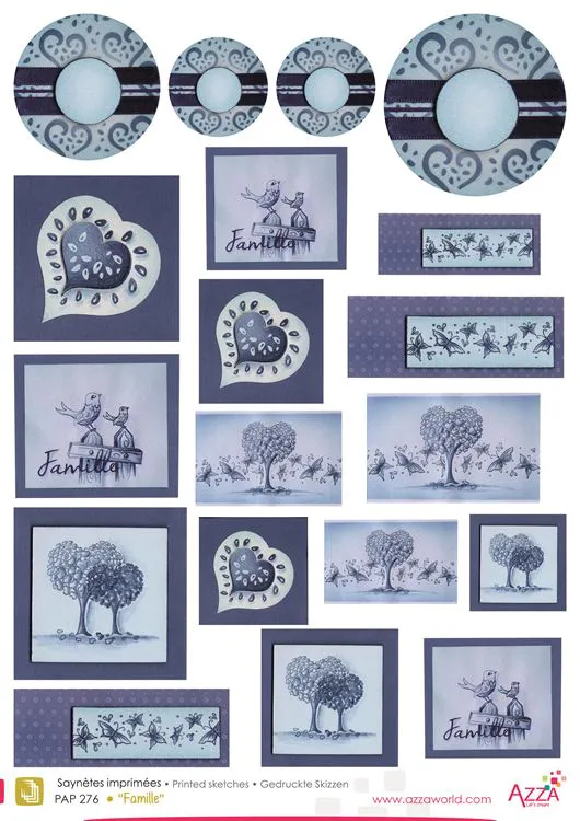 Saynètes imprimées "Famille" (Azza Scrap +) 