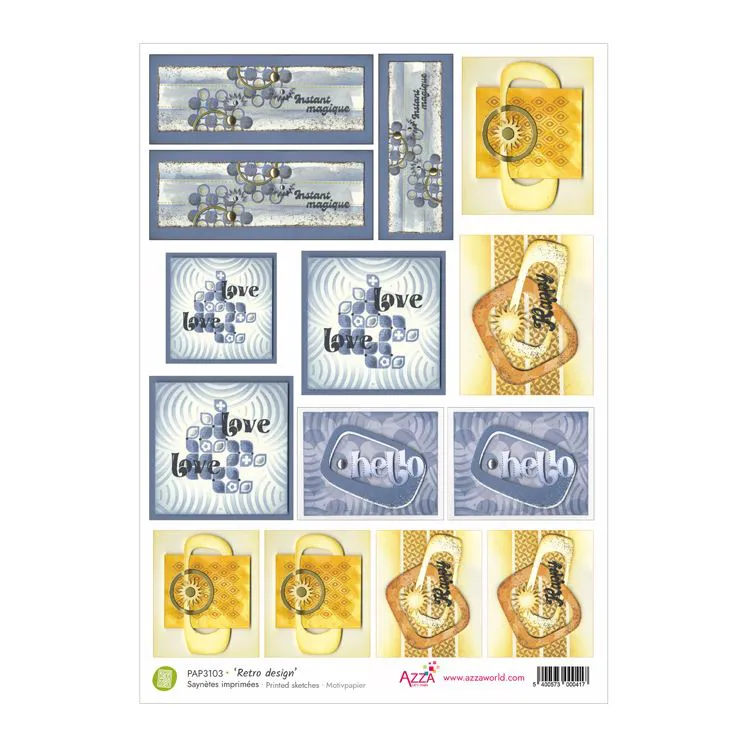 Motivpapier 'Retro Design'