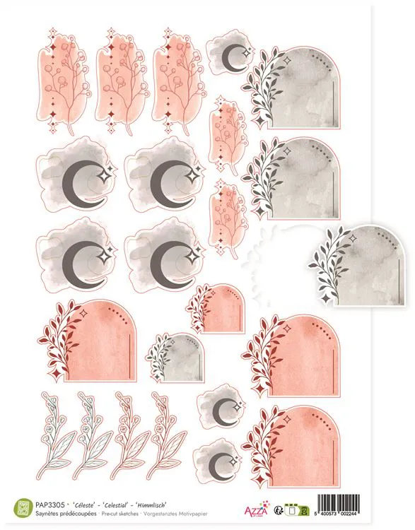 Saynètes prédécoupées 'Céleste' (Diecut)