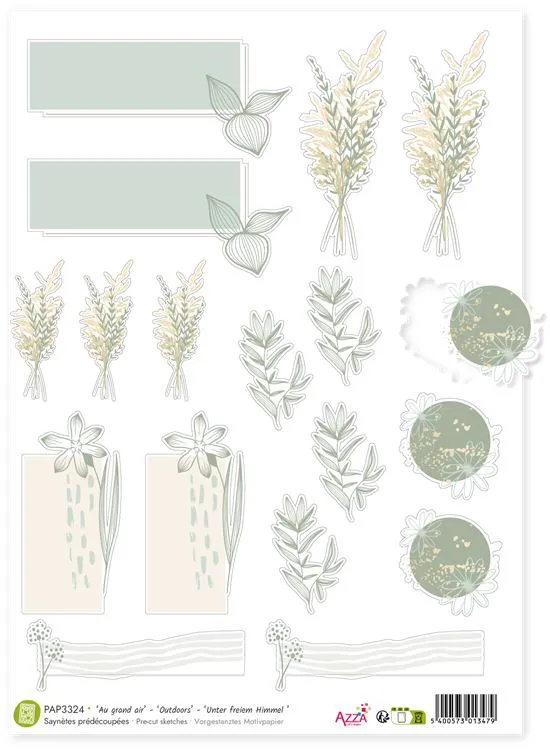 Saynètes imprimées prédécoupées 'Au grand air'