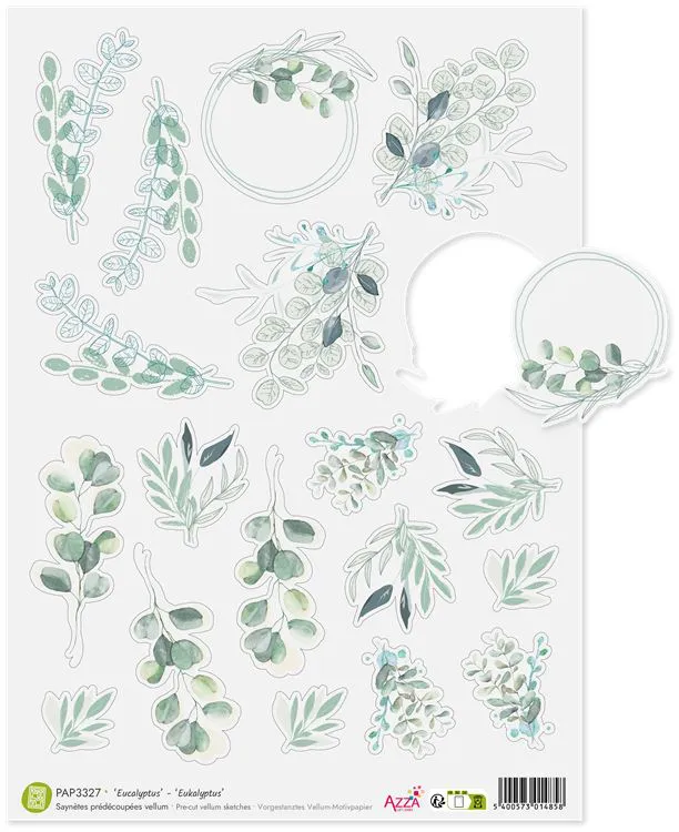 Vellum Vorgestanztes Motivpapier 'Eukalyptus'
