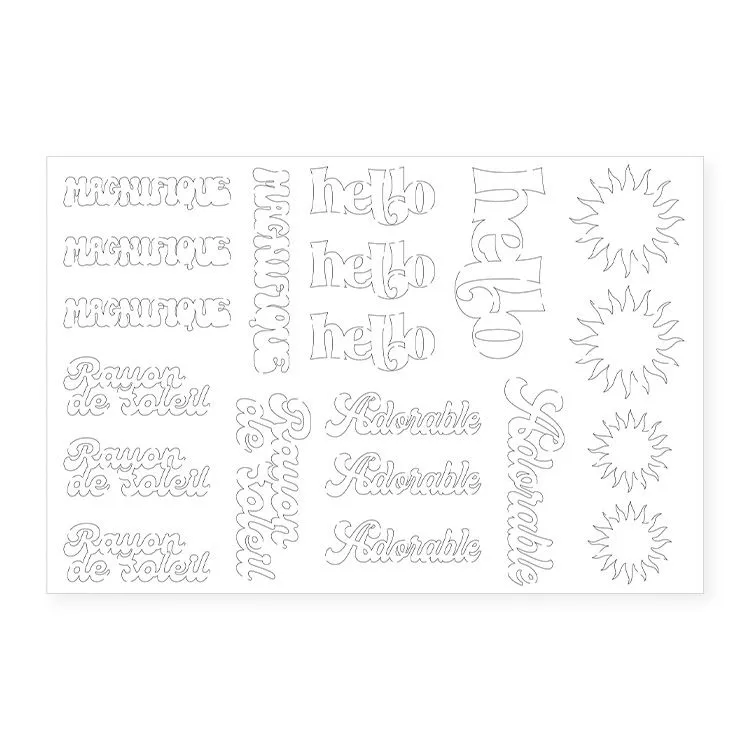 Konturenfiguren 'Retro Design'