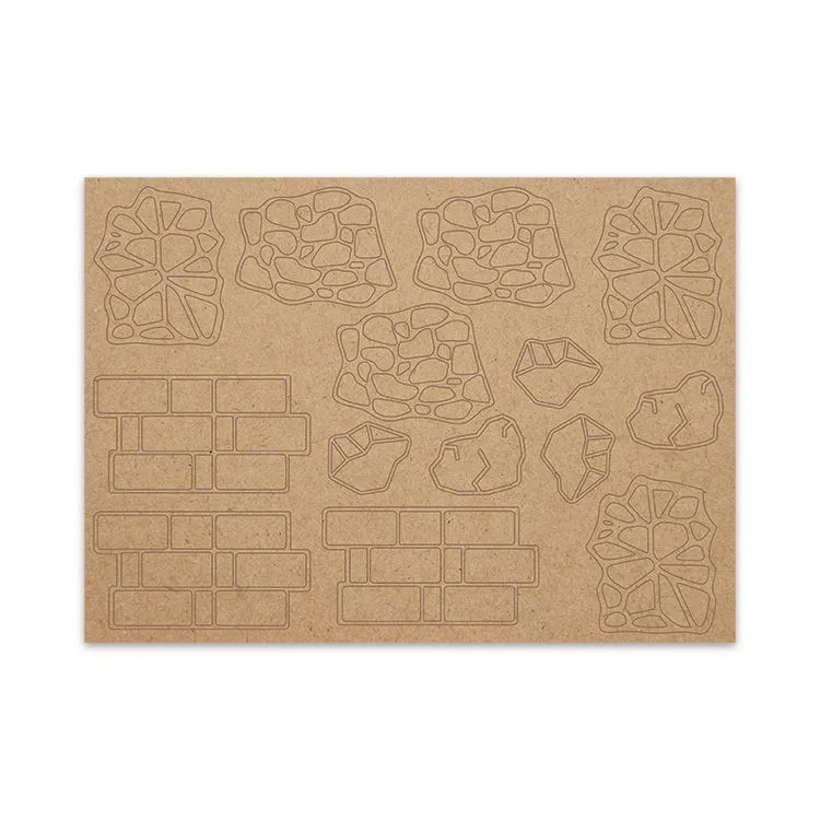Kraft-Konturenfiguren 'Mineralische Textur'