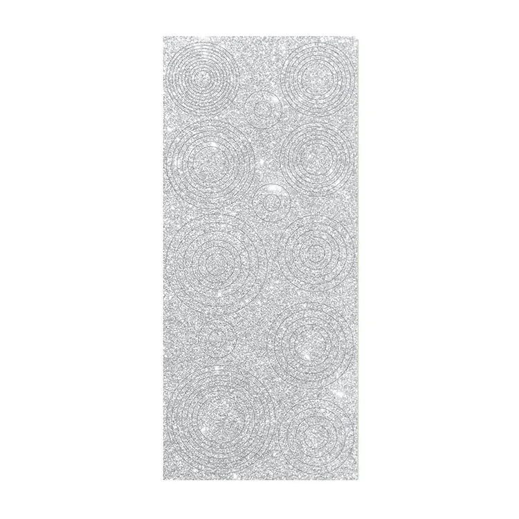 Konturenaufkleber 'Konzentrische Kreise Pearl Silb