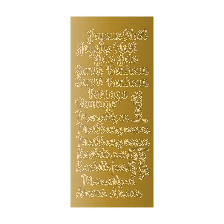 Stickers 'Mots meilleurs voeux' (Mirror gold) 