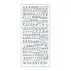 Konturenaufkleber 'Alphabet' (Silber)