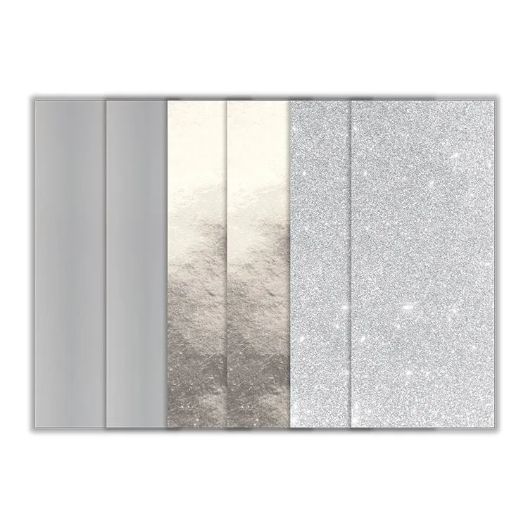 Selbstklebende Vinylfolien 'Silber' (6 Stk.)