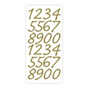 Konturenaufkleber 'Große Zahlen Gold'