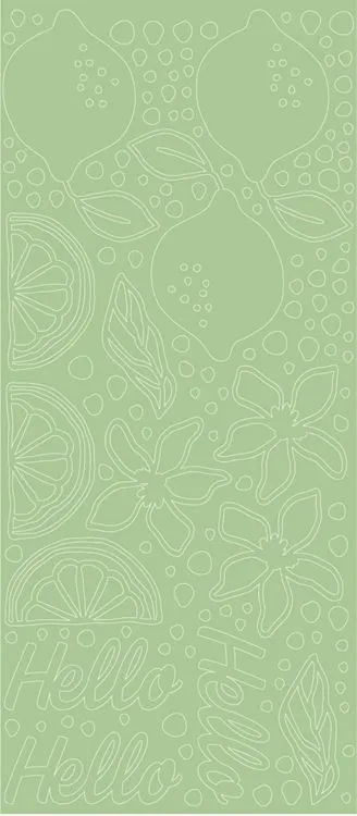 Stickers contour 'Agrumes' (Mirror Apple)