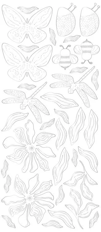 Konturenaufkleber 'Fauna und Flora'