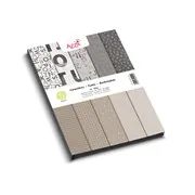 Bloc de papiers imprimés 'Caractères' (A4)