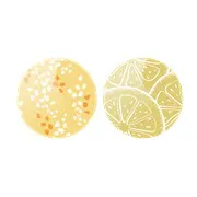 Perles de résine imprimées 'Agrumes'