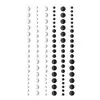 Perles de résine 'Noir et blanc'
