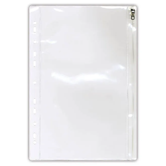 Pochette zip perforée A4