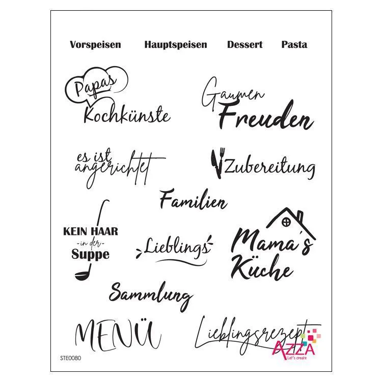 Diamantstempel&nbsp;'Worte Rezepte'
