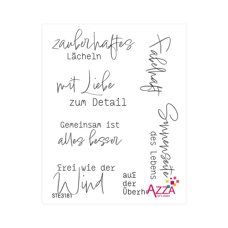 Rubinstempel 'Worte K&uuml;nstlerische Symbole'