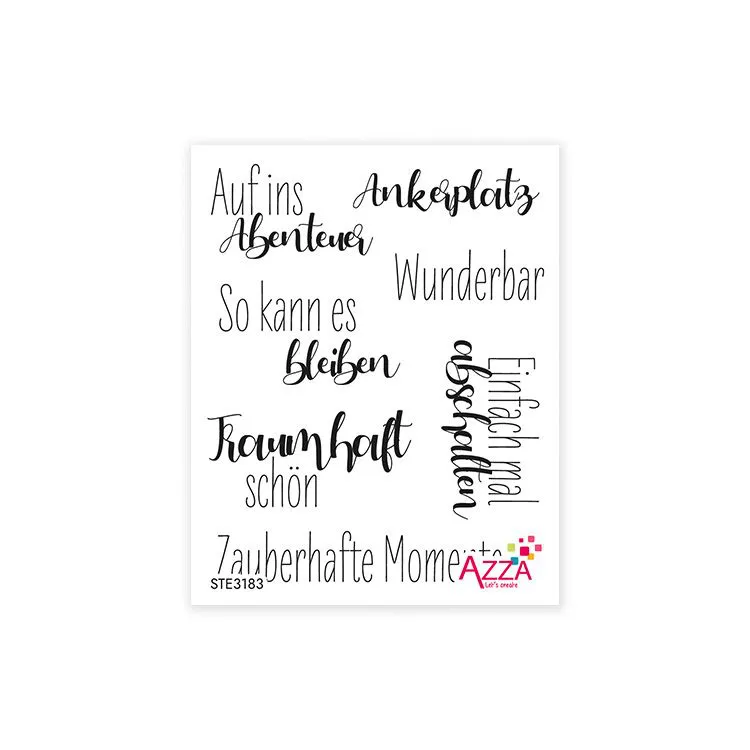 Rubinstempel 'Worte Boho'