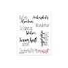 Rubinstempel 'Worte Boho'