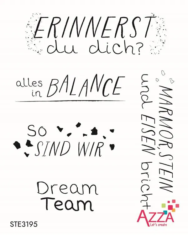 Rubinstempel 'Worte Granit'