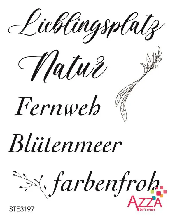Rubinstempel 'Worte Romanze'
