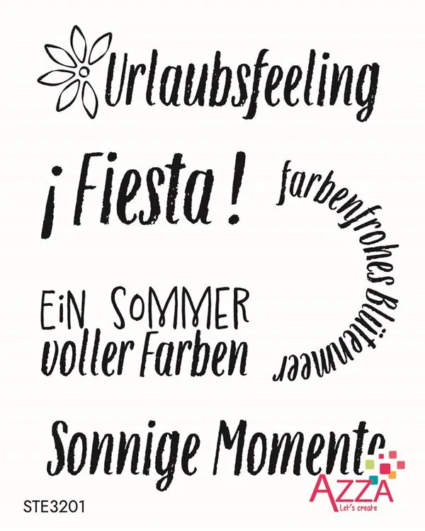 Rubinstempel Worte 'Fiesta'
