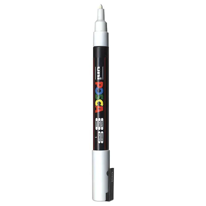 POSCA Marker mit 1,5 Filzspitze - Wei&szlig;