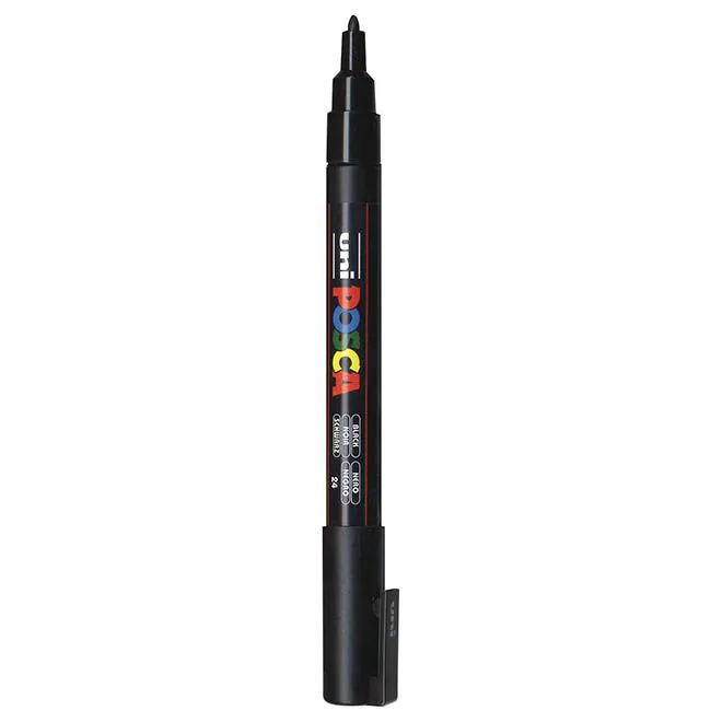 Marqueur à pointe conique fine POSCA - Noir 