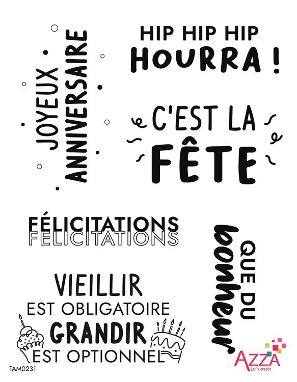 Diamantstempel 'Messages anniversaire'