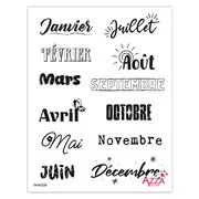 Diamantstempel 'Les mois de l'année'