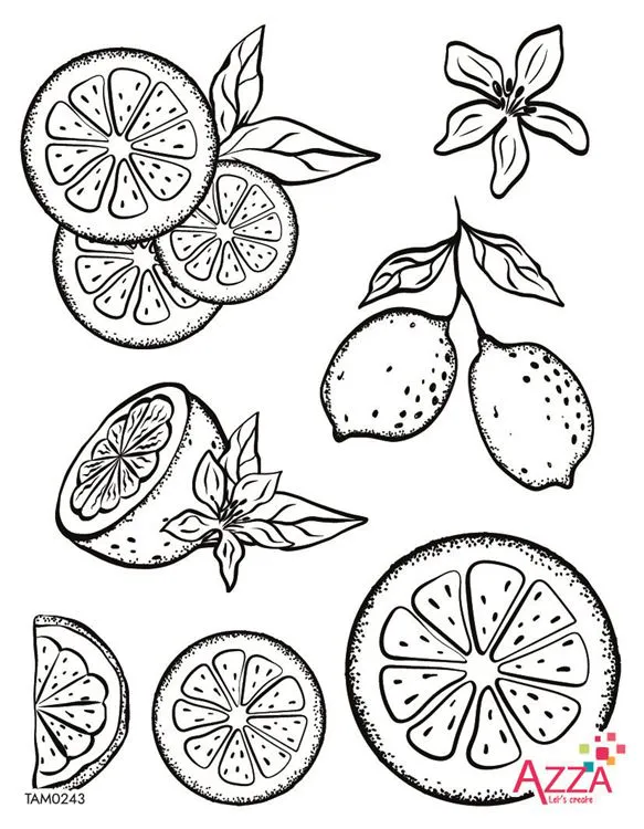 Tampons diamant 'Agrumes I'