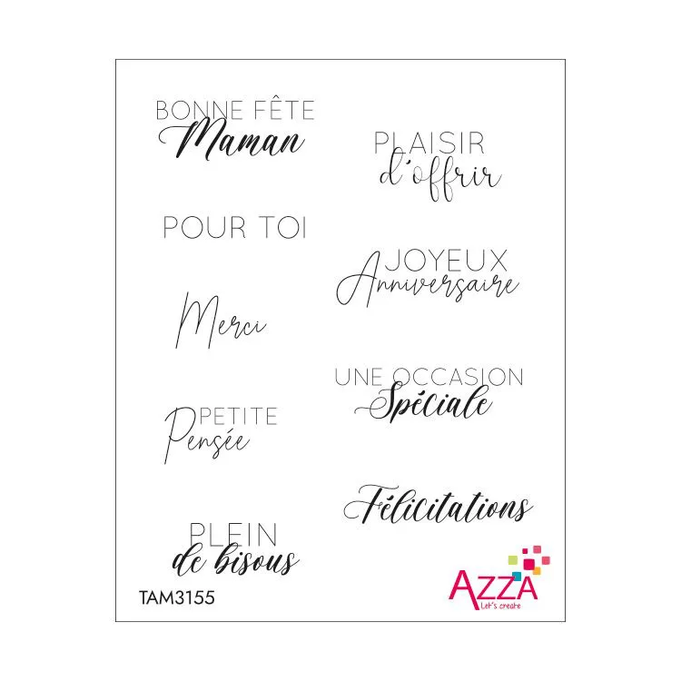Rubinstempel 'Mots toutes occasions'