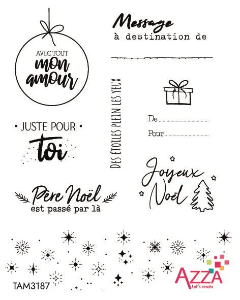 Rubinstempel 'Mots &eacute;tiquettes de No&euml;l'