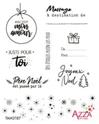 Rubinstempel 'Mots étiquettes de Noël'