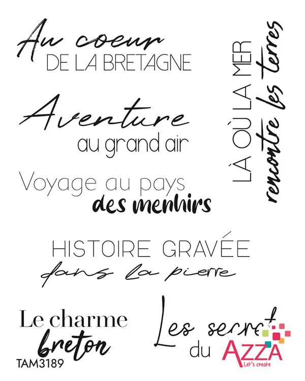 Tampons rubis mots 'Bretagne'