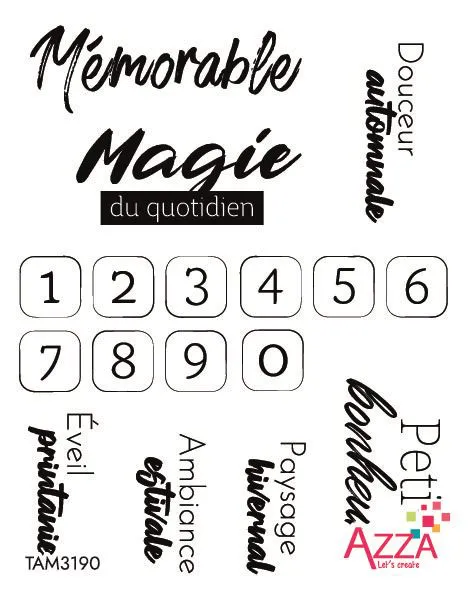 Tampons rubis 'Un an de souvenirs'